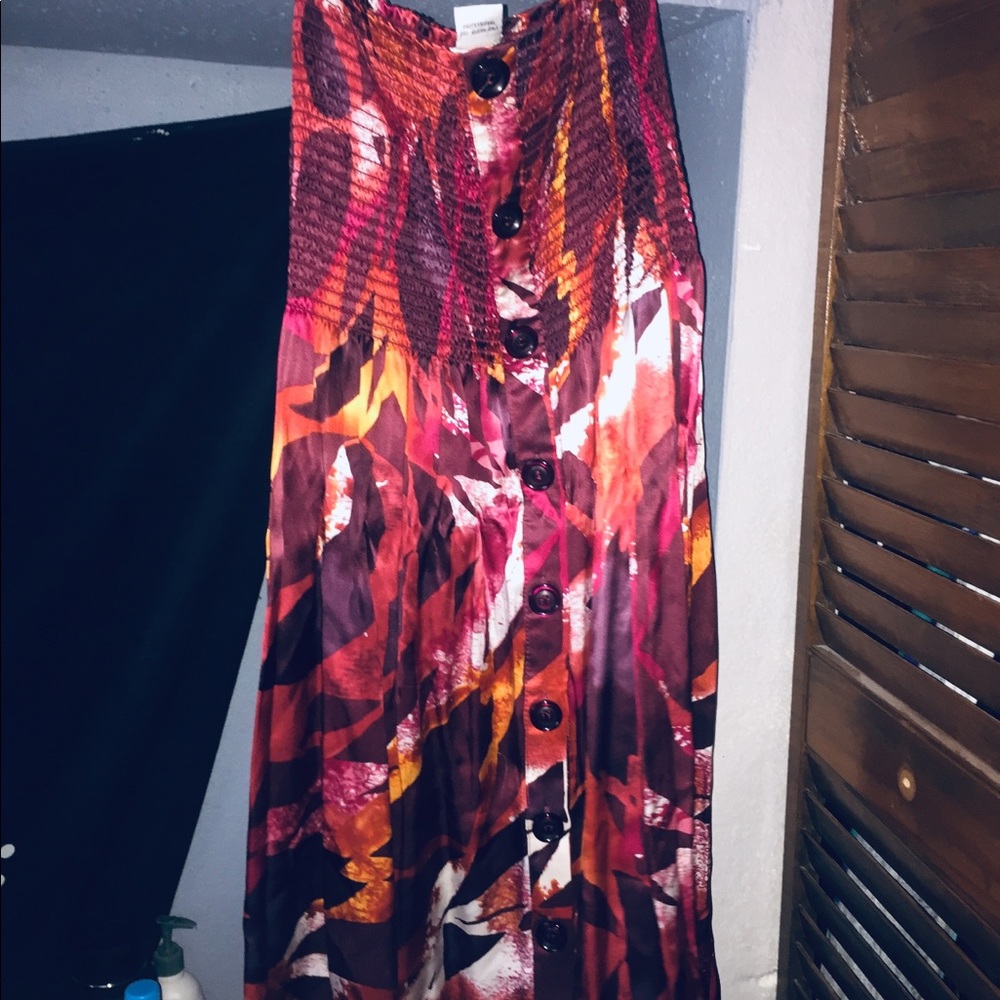 Cache Red mini tropical dress